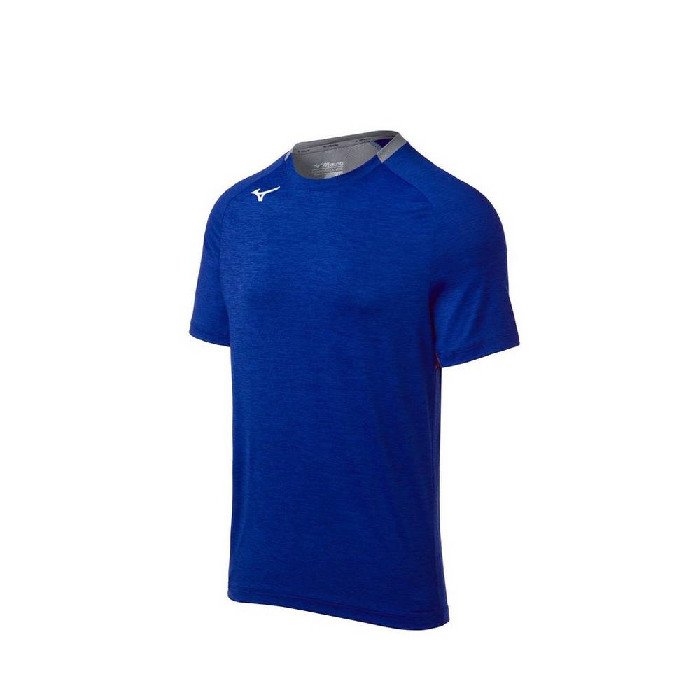 Mens Mizuno Alpha Short Sleeve T-Shirts Royal Philippines (UWAIVJ845)